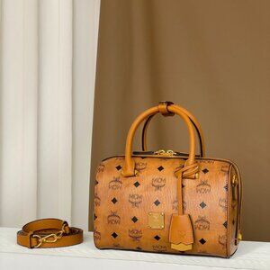 MCM Aren Visetos Boston Bag